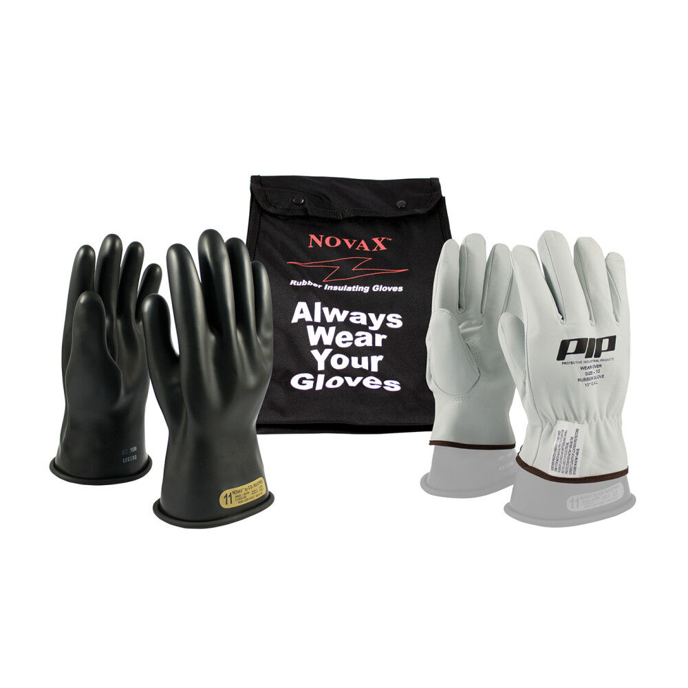 Protective Industrial Products Class 00 Electrical Gloves and Glove Bag Safety Kit Size 9, large image number 1