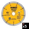 DEWALT 4-1/2 Inch x 0.25 Inch XP Sandwich Tuck Point Blade Bundle, 5 Pieces, small image number 1