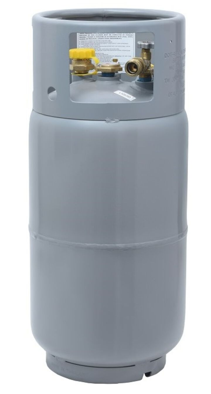 Flame King 33-1/2 Lb Steel Forklift Cylinder with Gauge Empty