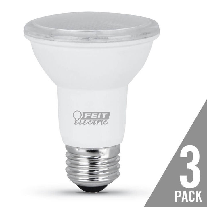 Feit Electric 50W PAR20 3000K Reflector LED Bulb 3pk