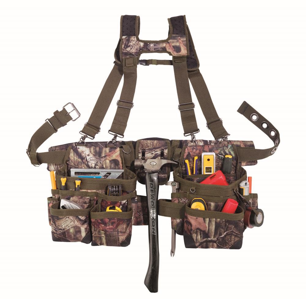 Bucket Boss Camo Tool Belt with Suspenders, large image number 1