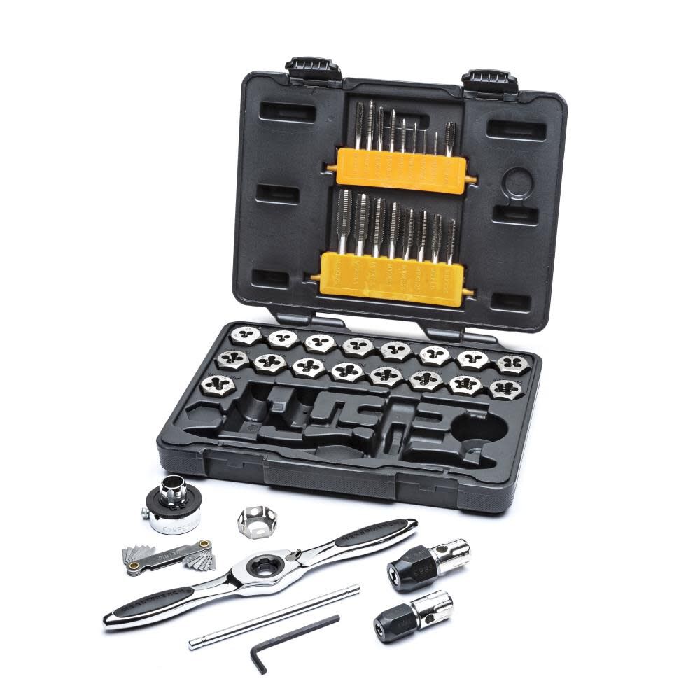 GEARWRENCH 42 Piece Metric Ratcheting Tap and Die Set, large image number 1