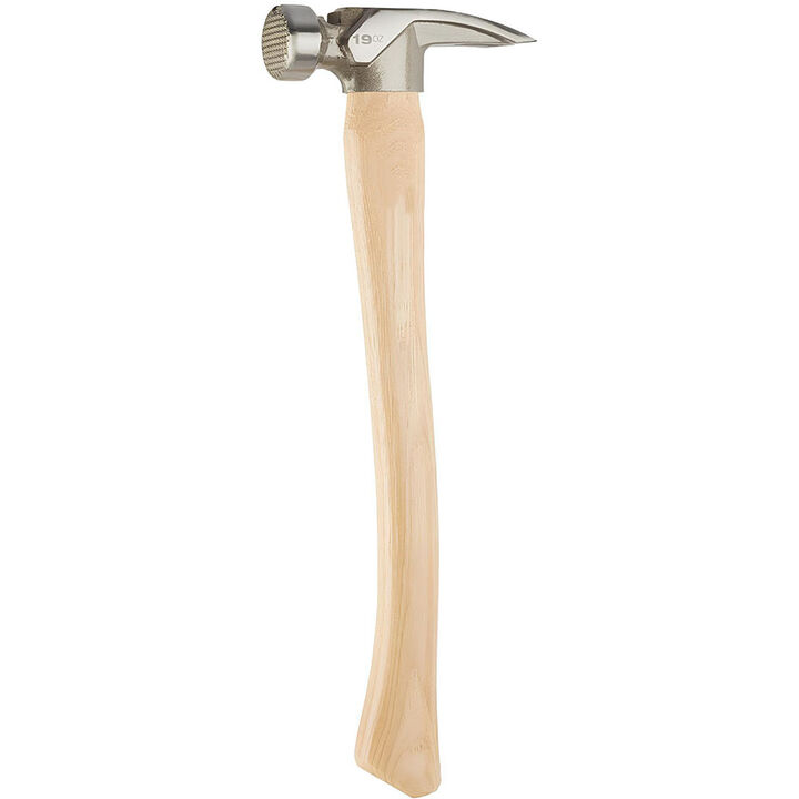Milwaukee 19oz Milled Face Hickory Wood Framing Hammer