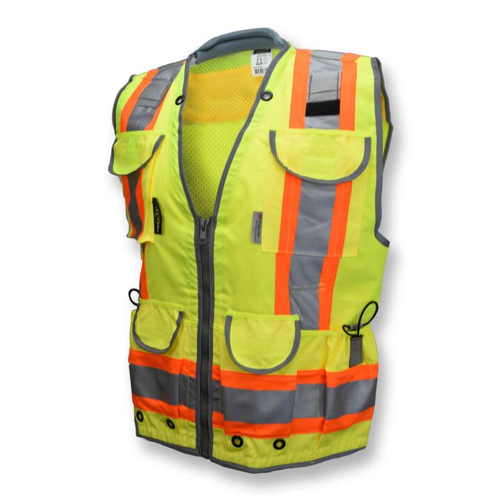 Radians SV55 Class 2 Heavy Woven Two Tone Woven/Mesh Engineer Vest Hi-Vis Small