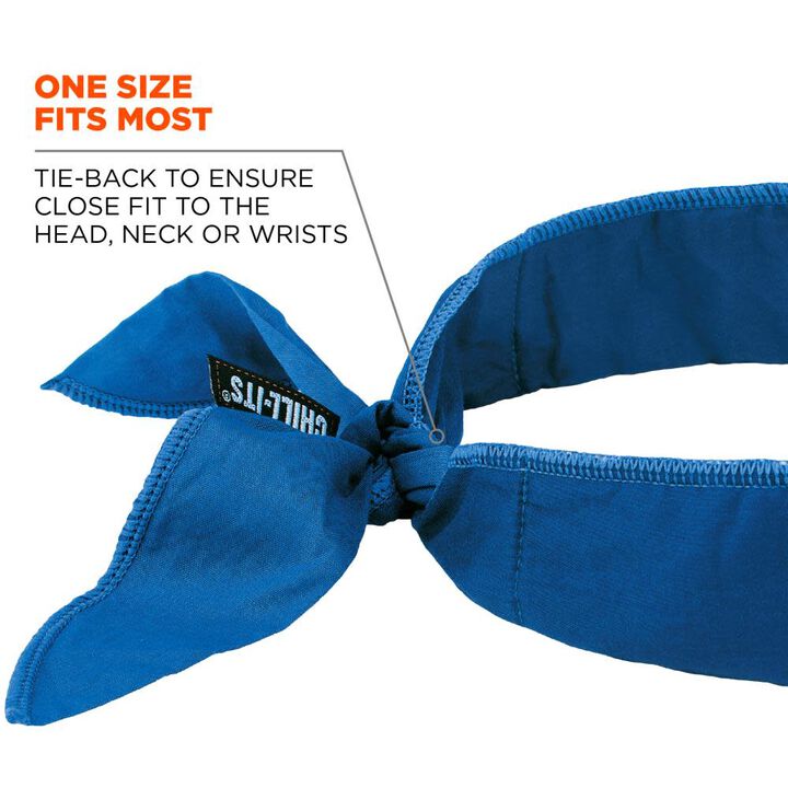 Ergodyne Chill Its 6702 Cooling Bandana Blue, large image number 4
