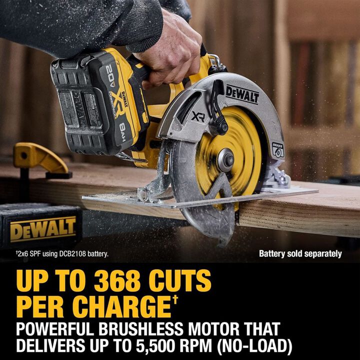 DEWALT 20V MAX 7-1/4 Inch Cordless Saw & 4-1/2 Inch - 5 Inch Grinder Bundle, large image number 8