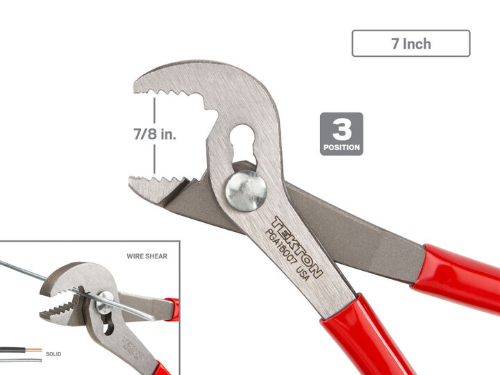 Tekton Angle Nose Slip Joint Pliers Set, 3-Piece (5, 7, 10 Inch), large image number 4