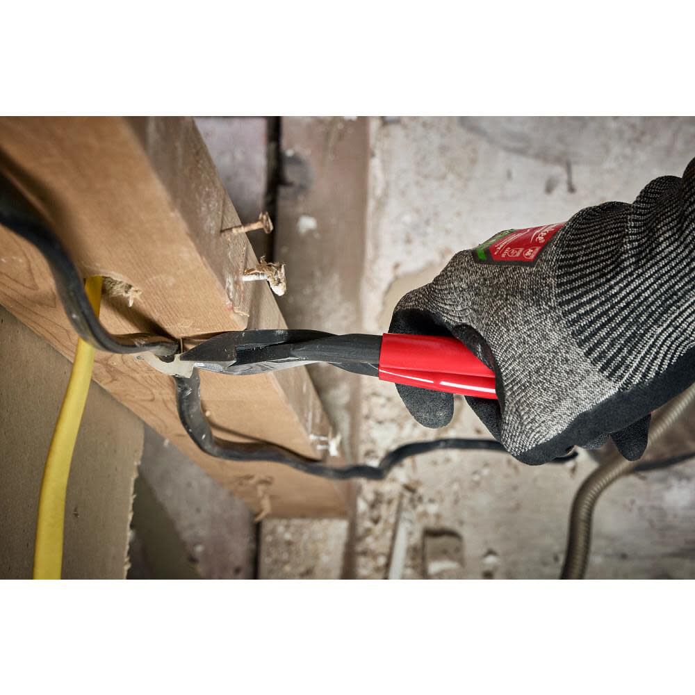 Milwaukee 8 Inch Angled Head Diagonal Dipped Grip Cutting Pliers (USA), large image number 6