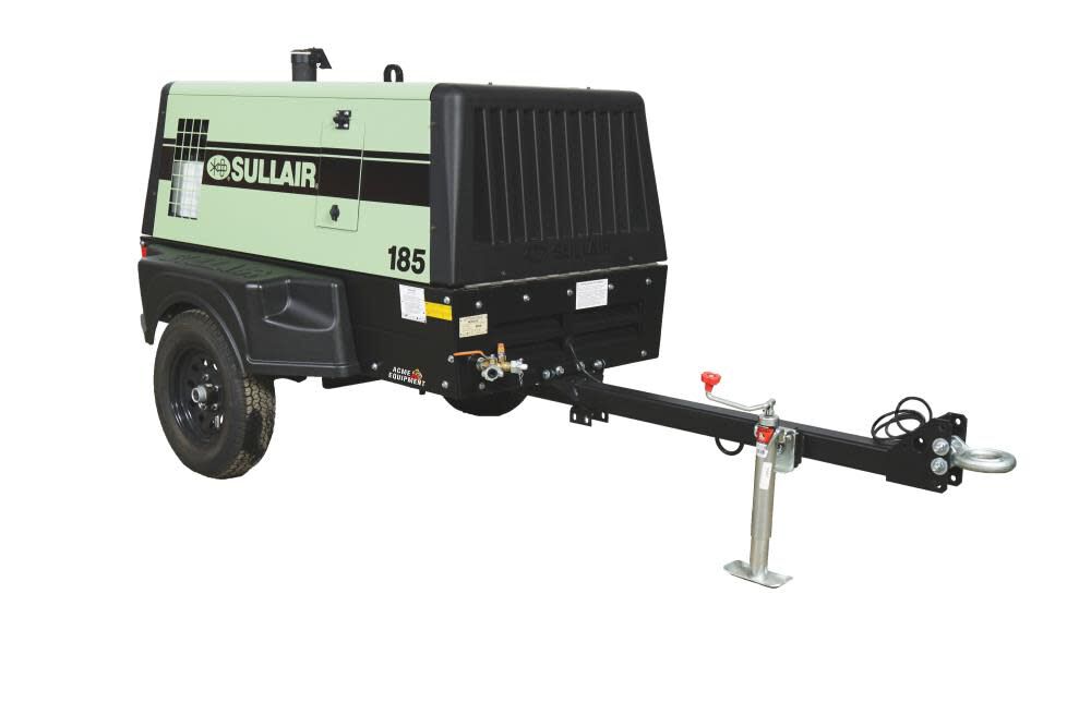 Sullair Portable Air Compressor 185CFM 49HP Rotary Screw, large image number 8