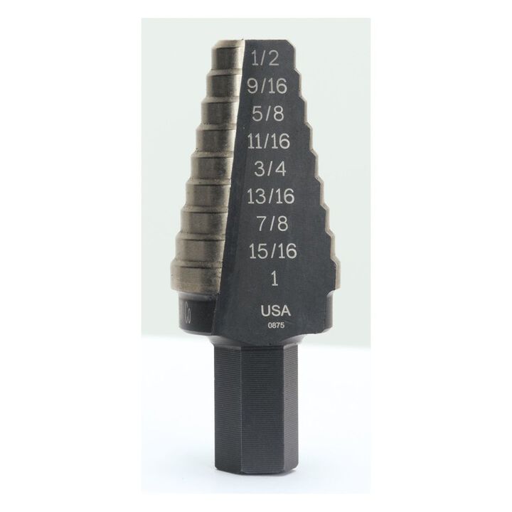 Irwin Unibit 1/16 Inch 8-Steps Cobalt Alloy Steel Step Drill Bit