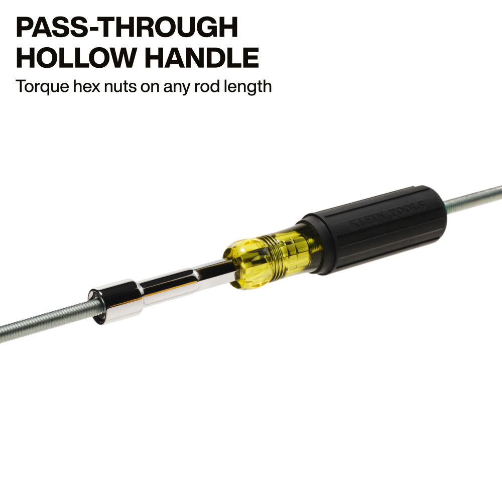 Klein Tools 12mm Magnetic Metric Color Coded Nut Driver with Heavy Duty Hollow Shaft, large image number 2