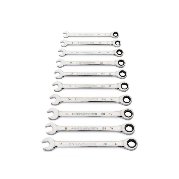 GEARWRENCH 12 Pc 90T 12 Point Metric Combination Ratcheting Wrench Set