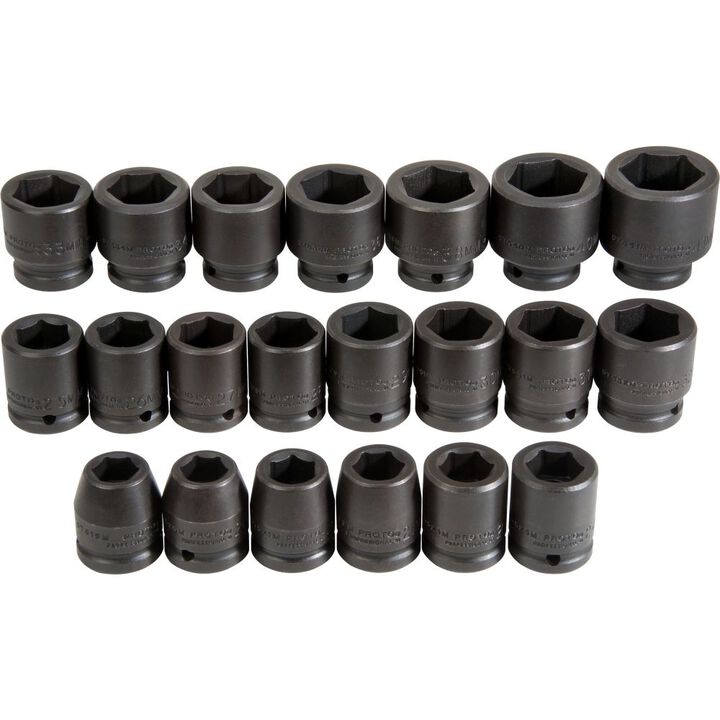 Proto 3/4in Drive 6pt Metric Impact Socket Set 21pc