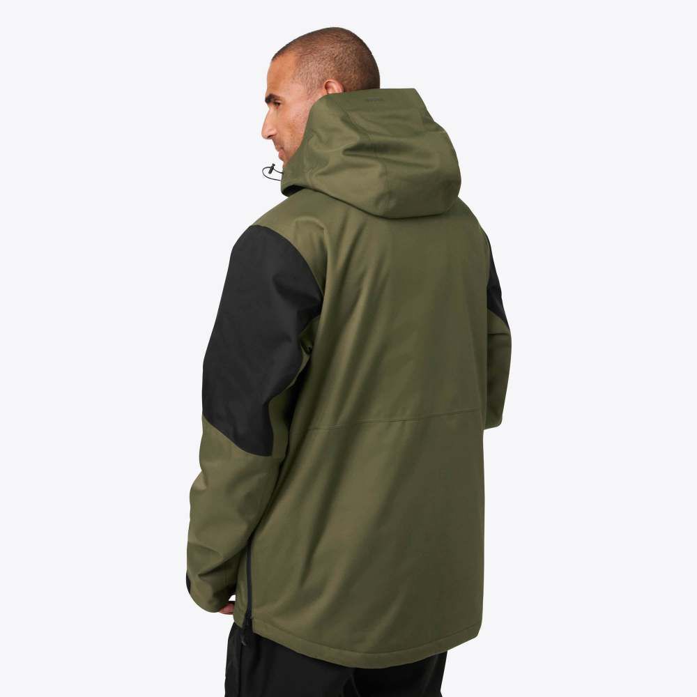 Mobile Warming 7.4V Denali Anorak 1/4 Zip Heated Hoodie Snow Jacket Kit Mens Olive Medium, large image number 5