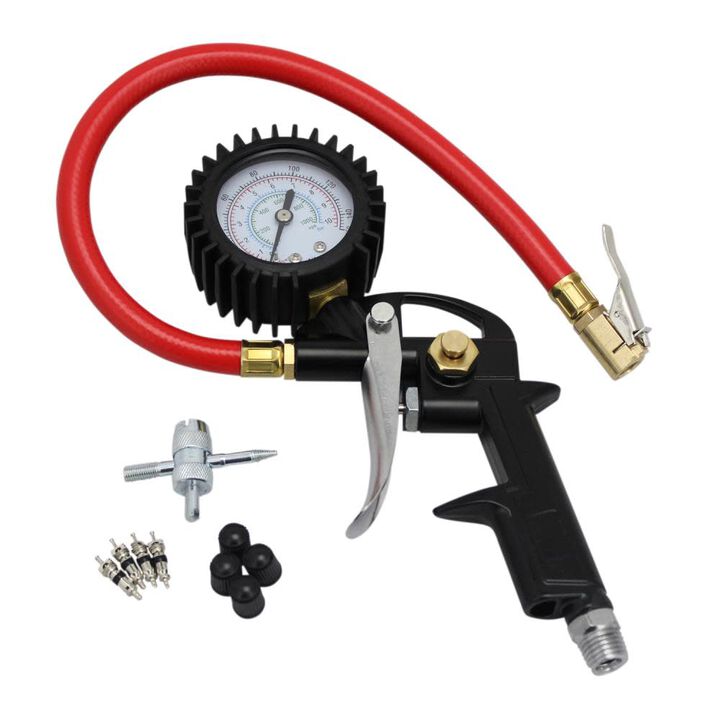 Milton 10 piece Pistol Grip Inflator Gauge Kit