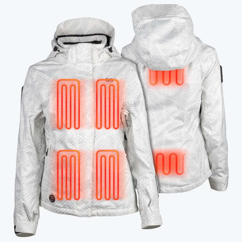 Mobile Warming 7.4V Denali Heated Snow Jacket with Removable Hood Kit Geo Womens Medium, large image number 1