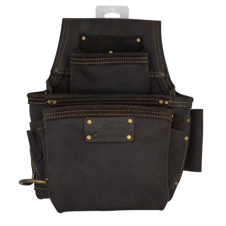 Ox Tools Left Hand Fastener Pouch Oil-Tanned Leather