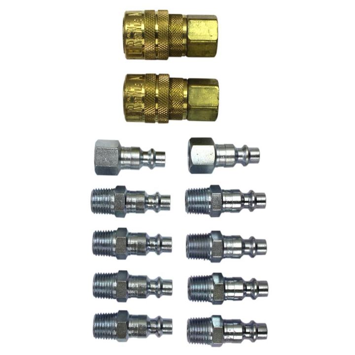 Milton (S-210) 1/4in NPT M-Style Coupler and Plug Kit (12-Piece), large image number 0