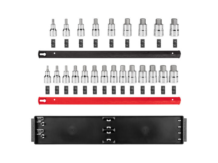 Tekton 1/2 Inch Hex Bit Socket Set, 23 Piece (1/4-3/4 Inch, 6-19 mm), large image number 1
