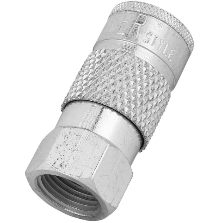 Milton 3/8in FNPT Tru flate/Parker T Style Quick Connect Steel Coupler, large image number 1