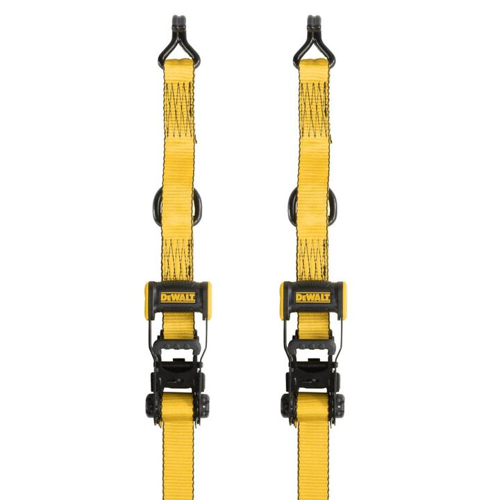 DEWALT 1.5in X 16' Tie Down Straps 5000 LB Break Strength 2pk
