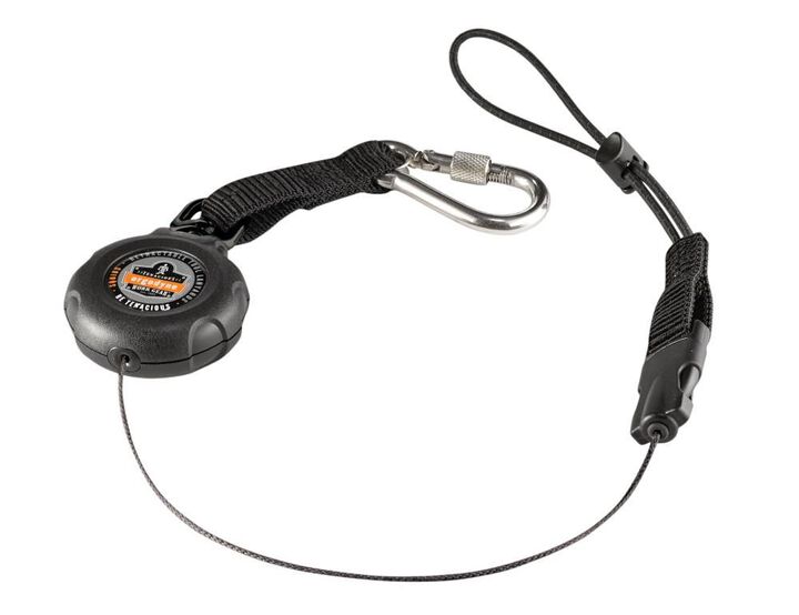Ergodyne Squids 3001 Retractable Single Carabiner with Loop End - 2Lb