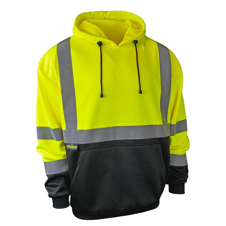 Radians RADWEAR Class 3 Yellow Blocked Hooded Sweatshirt - XL