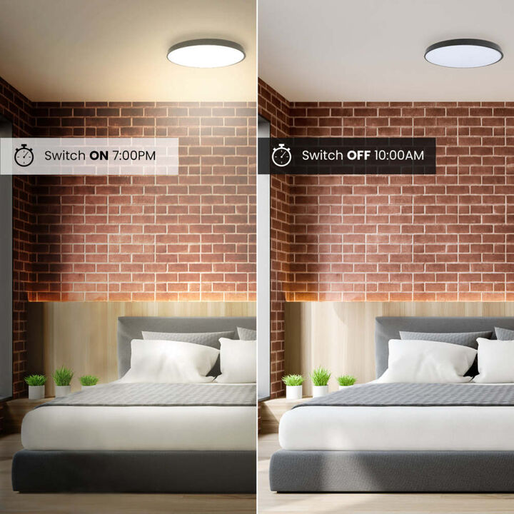 Feit Electric 15 Inch x 2-7/10 Inch 30W 1600 Lumens LED Ceiling Fixture Black, large image number 9