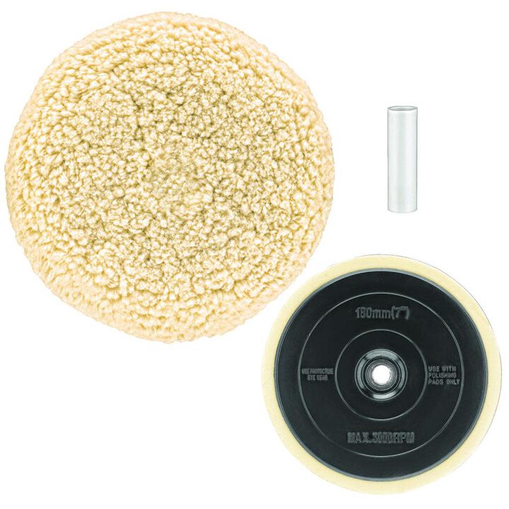 DEWALT 7-in Wool Buffing Pad and Backing Pad Combo Kit