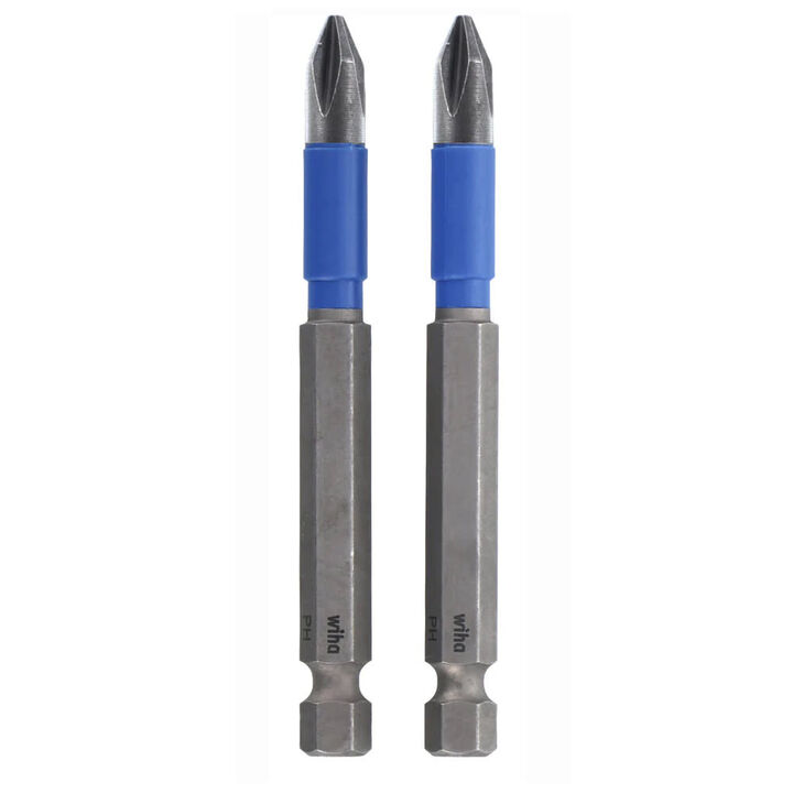 Wiha 3.5 Inch TerminatorBlue Impact Bit, Phillips #1, 2 Pieces