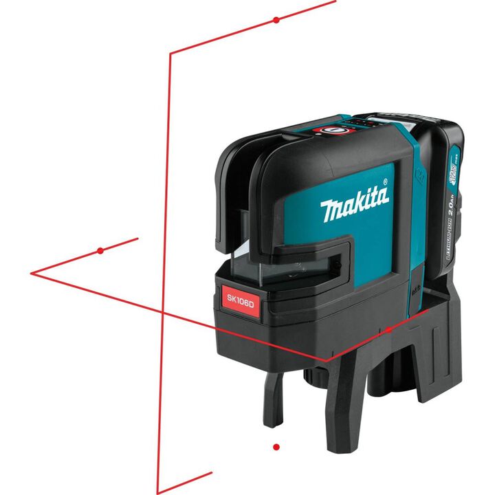 Makita 12V max CXT Self-Leveling Cross-Line/4-Point Red Beam Laser Kit, large image number 5