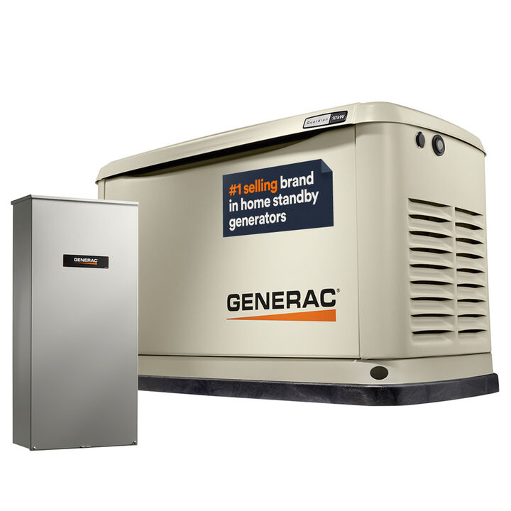 Generac Next Generation 10000 Watt 10kW Dual Fuel 50 State Air Cooled Home Standby Generator with 100-Amp Transfer Switch