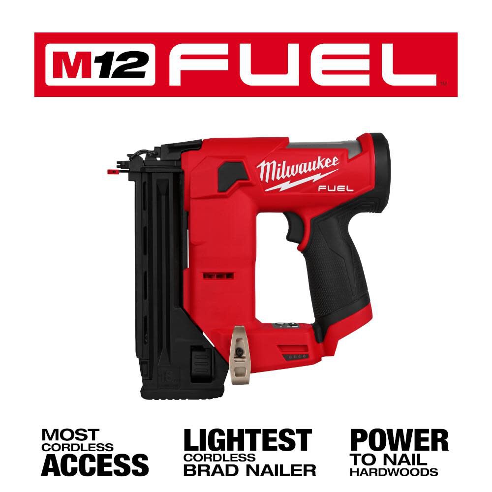 Milwaukee M12 FUEL 18 Gauge Compact Brad Nailer (Bare Tool), large image number 4