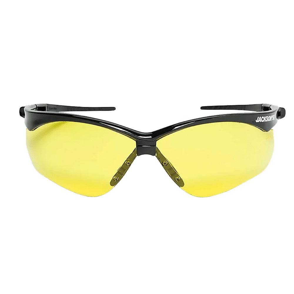 Jackson Safety Glasses Anti Fog Coating Amber Lens Black Frame, large image number 2