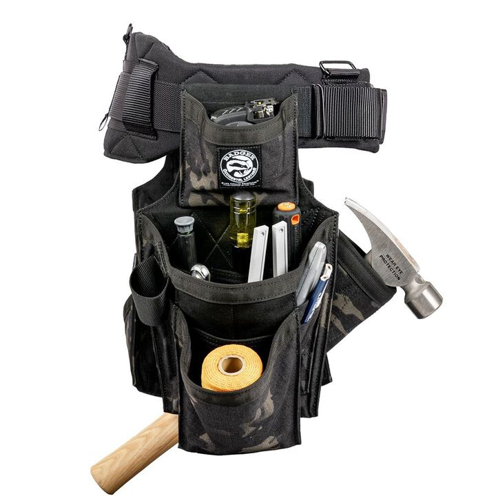 Badger Tool Belts Side-By-Side Carpenter Belt, Black Camo, Medium, large image number 3