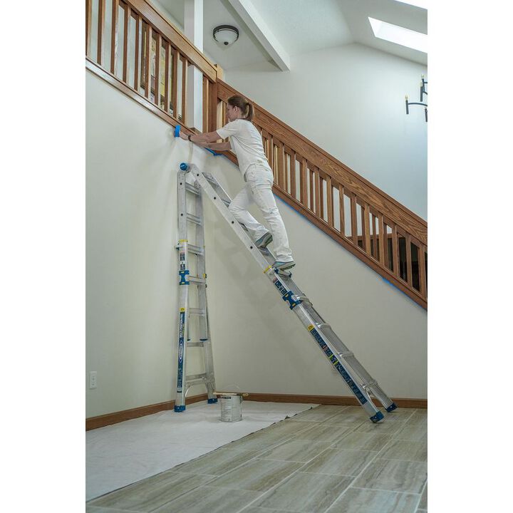 Werner 375 Lbs 22 Ft. Reach Height Aluminum Multi-Position Ladder, large image number 11