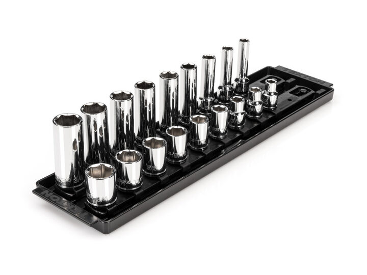 Tekton 3/8 Inch 6 Point Socket Set, 18 Pieces (5/16-3/4 Inch), large image number 1