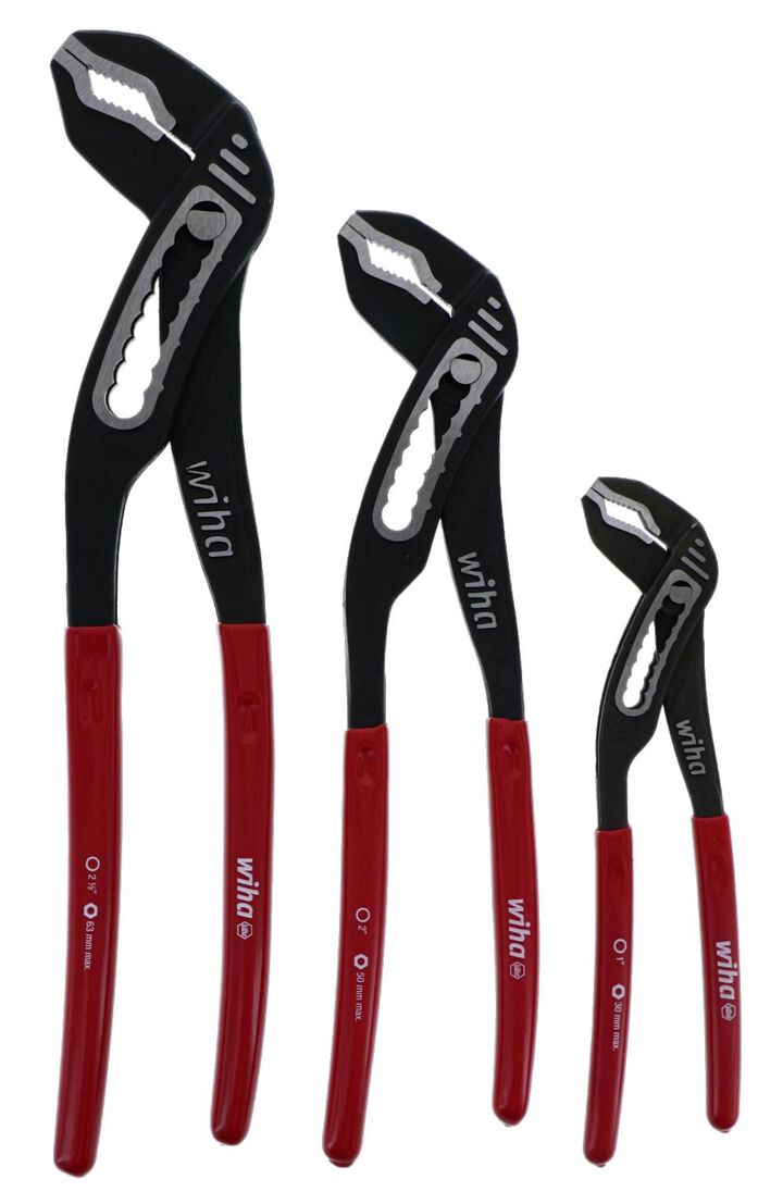 Wiha Soft Grip Adjustable Box Type Pliers Set 3 Piece