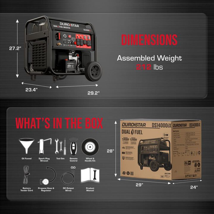 Duromax 14000 Watt Dual Fuel 49 State Inverter Generator with CO Alert, large image number 7