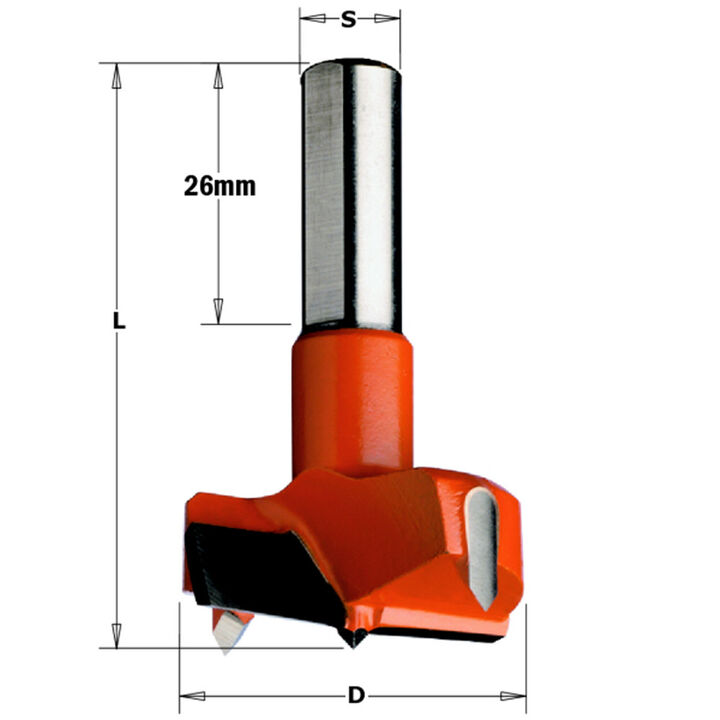 CMT Hinge Boring Bit 40 x 57.5 RH