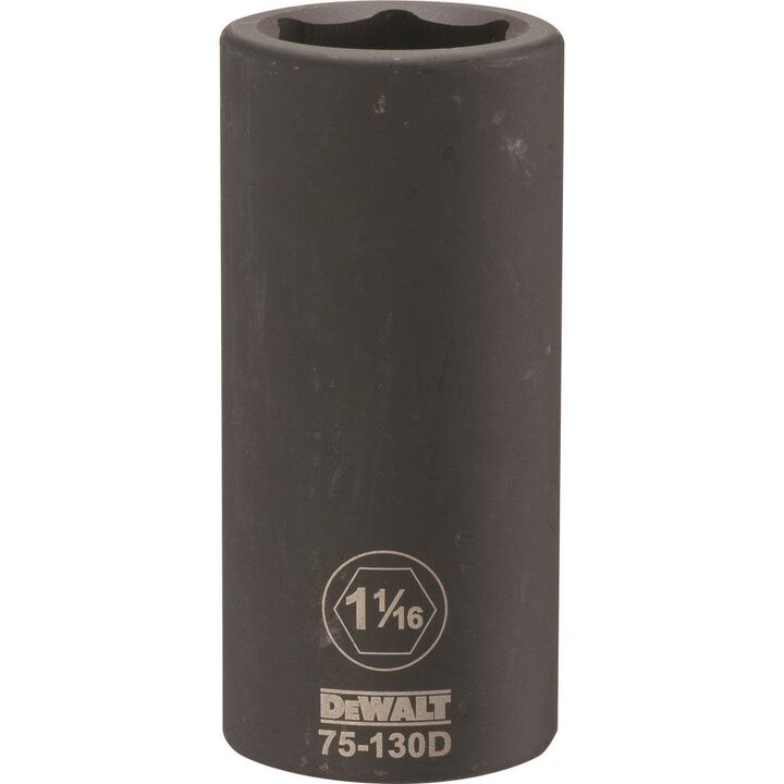 DEWALT 3/4 Drive X 1-1/16 6PT Deep Impact Socket