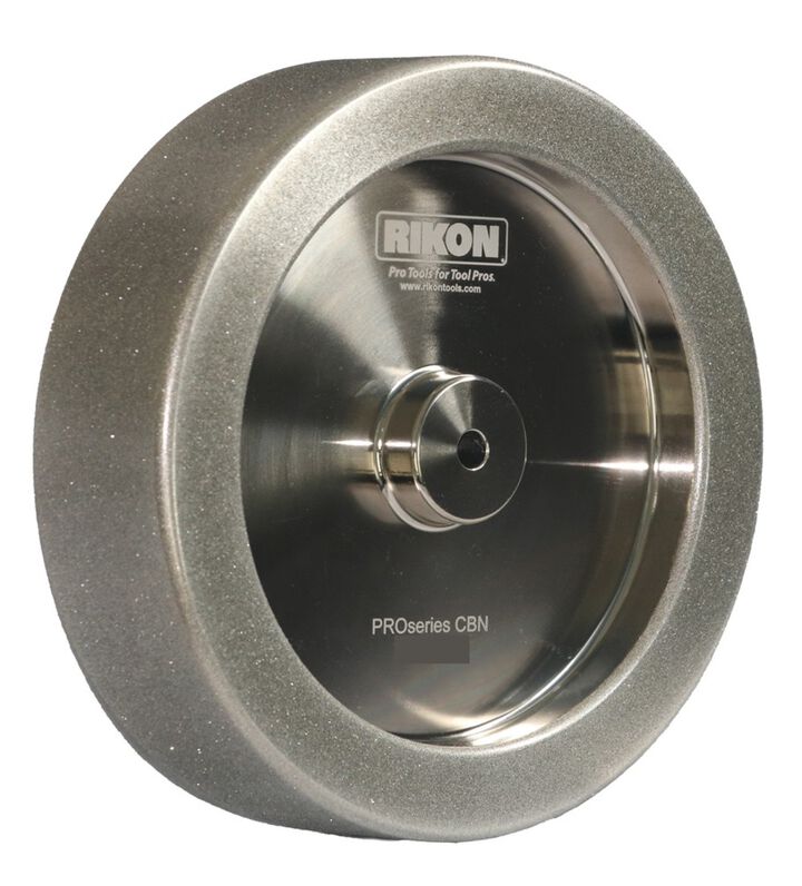 RIKON 8 Inch x 1.5 Inch Wide Radius with 1 Inch Sides 350 Grit CBN Sharpening Wheel