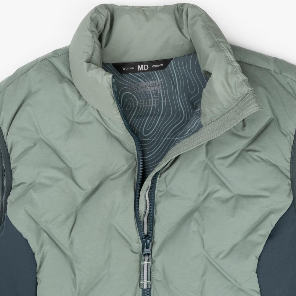 Mobile Warming Womens Aria Hybrid Black and Green Heated Vest Kit Medium, large image number 7