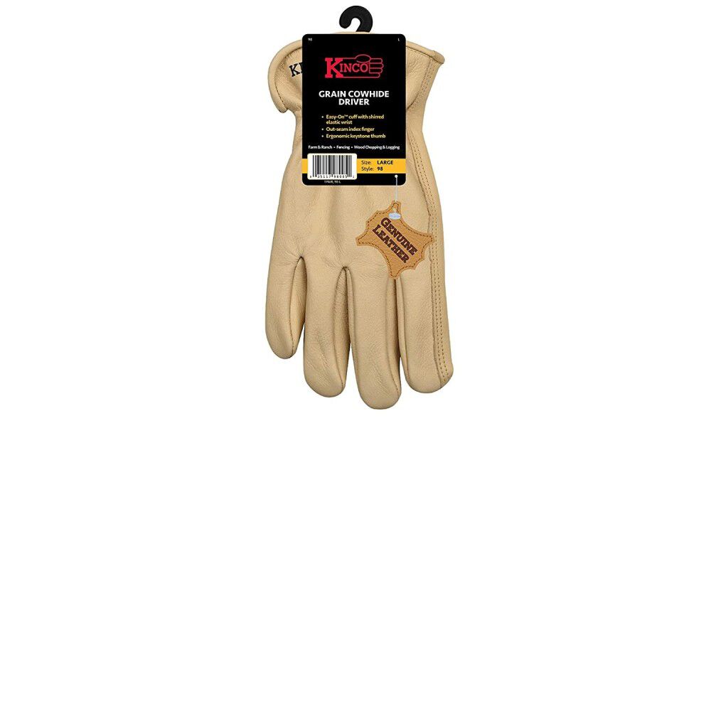 Kinco Tan Full Grain Cowhide Driver Glove, large image number 3
