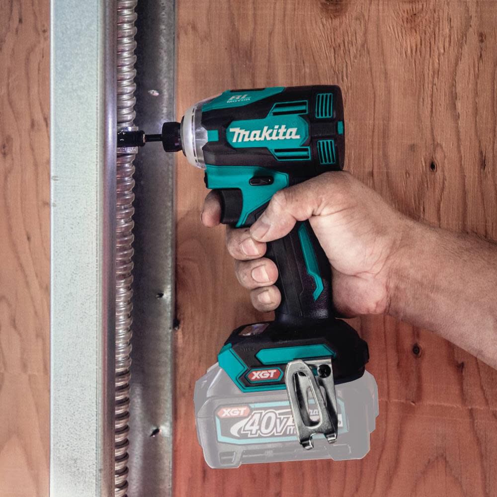 Makita XGT 40V Max Impact Driver 4 Speed (Bare Tool) & ImpactX 100 pc. Driver Bit Set Bundle, large image number 9
