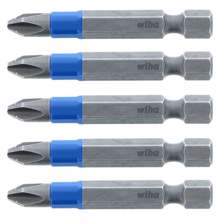 Wiha TerminatorBlue Impact Bit Phillips #2 2in 5pk