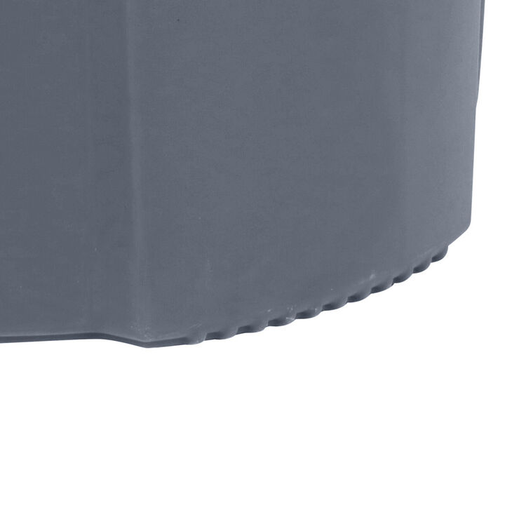 Toter 44 Gallon Round Trash Can with Lift Handle Dark Gray Granite, large image number 5
