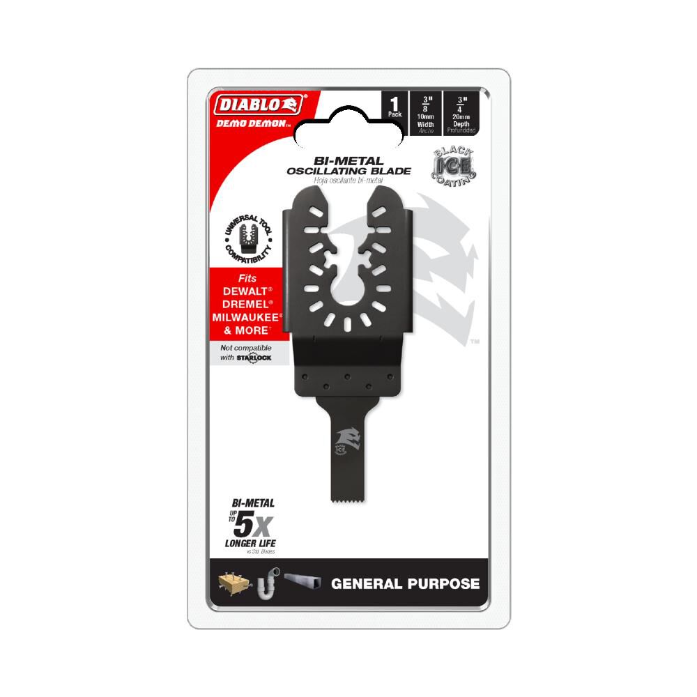Diablo Tools 3/8in Universal Fit Bi-Metal Oscillating Blade for General Purpose Cuts, large image number 3