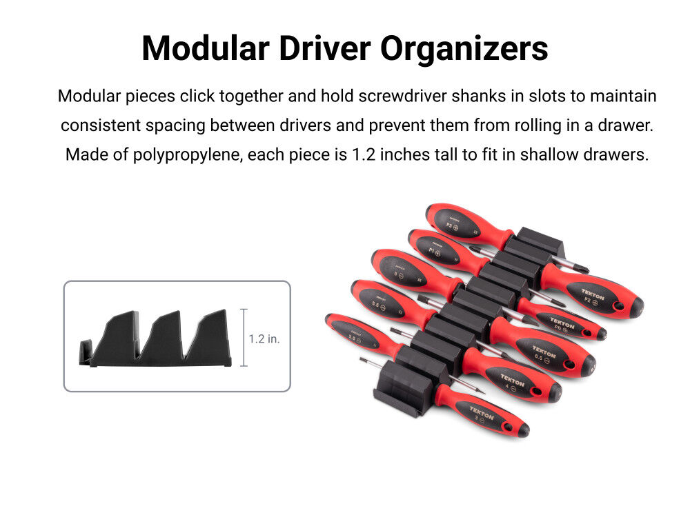 Tekton Phillips and Slotted Screwdriver Set with Organizer #1-#2 5.5-6.5 mm, large image number 7
