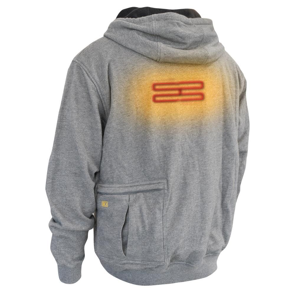 DEWALT Heavy Duty Hoodie French Terry Heather Gray 2X (Bare Tool), large image number 4